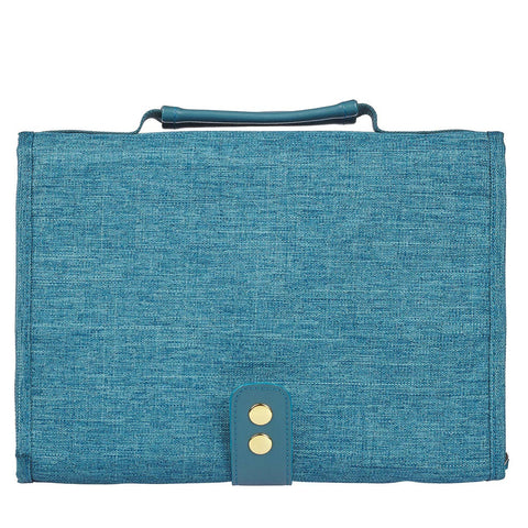 Faith Teal Tri-fold Organizer Bible Cover (7.25" x 10.25" x 2.25")