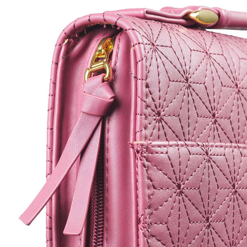 Grace Dusty Rose Pink Faux Leather Fashion Bible Cover (6.5" x 9" x 1.5")