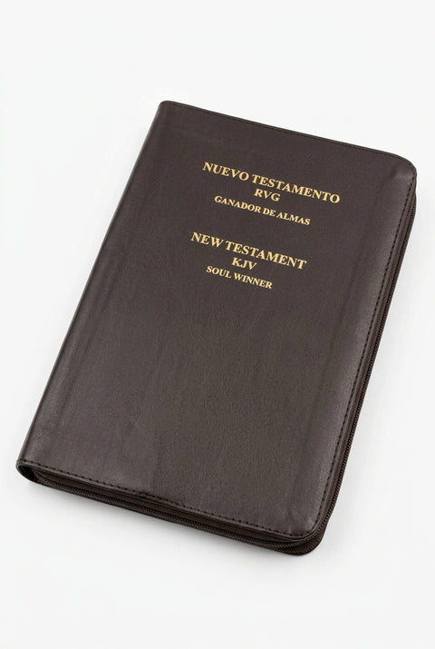 Spanish and English: Reina-Valera Gomez 2010 Bilingual New Testament - Black Softcover zippered