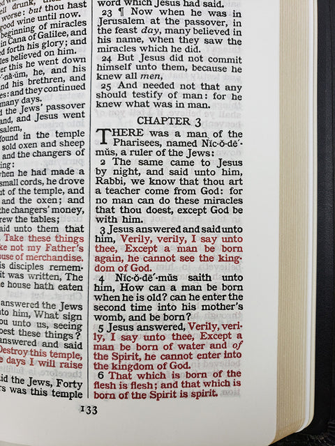 Church Bible Publishers: Handsize Text Bible - Black with White Threads