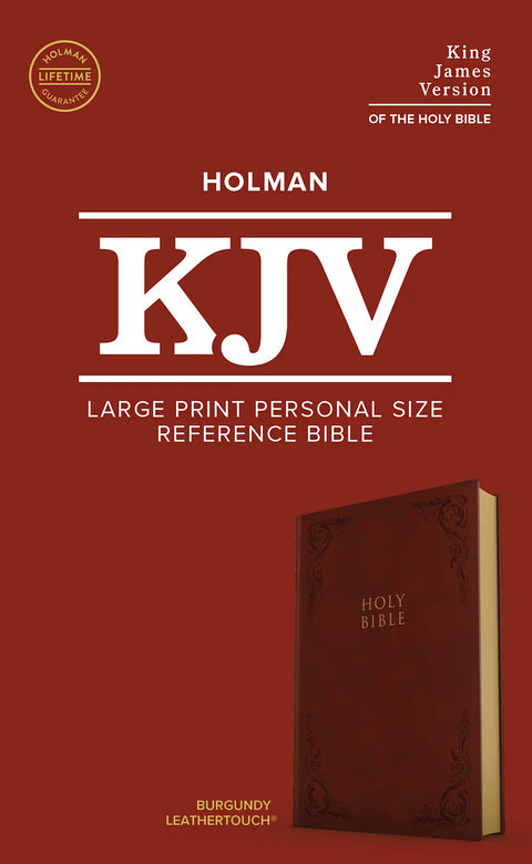 Holman Bible: Large Print Personal Size Reference Bible Leathertouch - Burgundy
