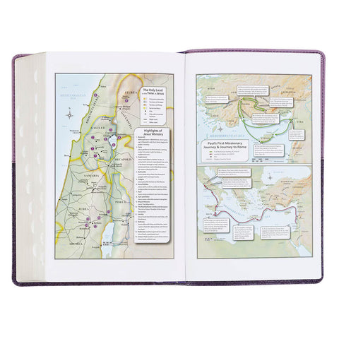 Christian Art Publishers: Two-tone Purple Faux Leather Giant Print Standard