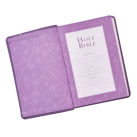 Christian Art Publishers: Purple Faux Leather Compact Bible