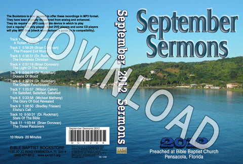 September 2012 Sermons - Downloadable MP3
