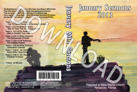 January 2013 Sermons - Downloadable MP3