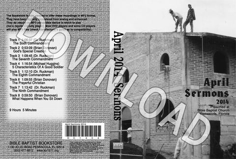 April 2014 Sermons - Downloadable MP3
