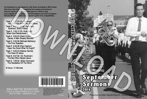 September 2014 Sermons - Downloadable MP3