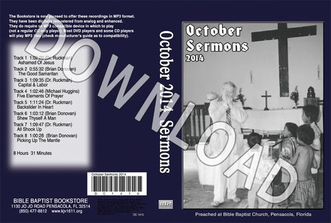 October 2014 Sermons - Downloadable MP3