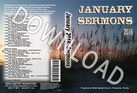 January 2016 Sermons - Downloadable MP3