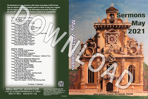 May 2021 Sermons - Downloadable MP3