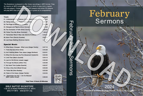February 2024 Sermons - Downloadable MP3