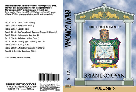Brian Donovan Sermons on MP3 - Volume 5