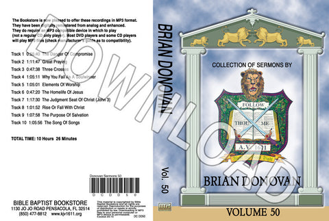 Brian Donovan: Sermons, Volume 50 - Downloadable MP3