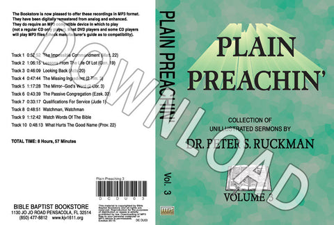 Plain Preachin' Volume 3 - Downloadable MP3