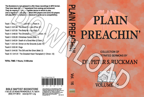 Plain Preachin' Volume 16 - Downloadable MP3