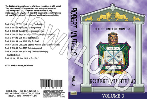 Robert Militello: Sermons, Volume 3 - Downloadable MP3