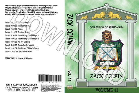 Zack Colvin: Sermons, Volume 11 - Downloadable MP3