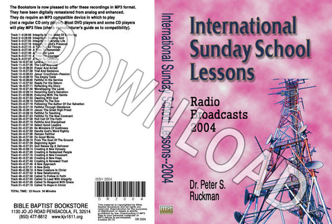International Sunday School Lessons 2004 - Downloadable MP3
