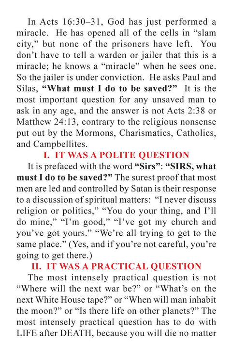 The Most Important Question - Tract