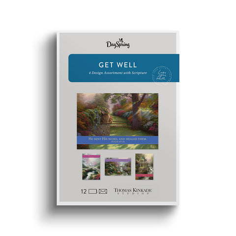 Greeting Cards - Get Well Thomas Kinkade (12-Pack)