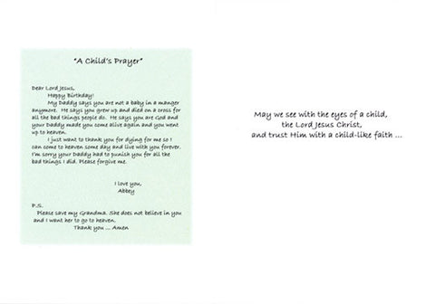 KJV Scripture Christmas Cards - Child's Prayer (10-pack)