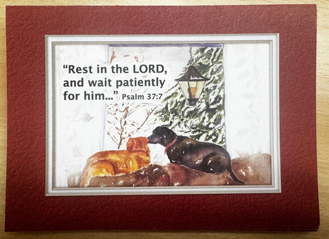 KJV Scripture Birthday Card - Rest in the Lord