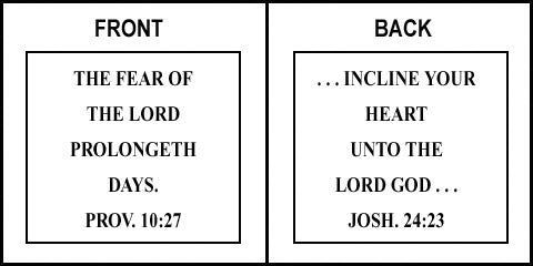Scripture Sign - Proverbs 10:27 and Joshua 24:23