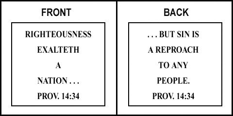 Scripture Sign - Proverbs 14:34a and 14:34b