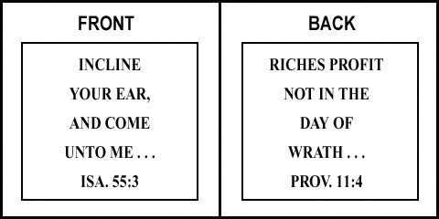 Scripture Sign - Isaiah 55:3 and Proverbs 11:4