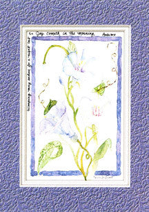 KJV Scripture Sympathy Card - Purple Morning Glories