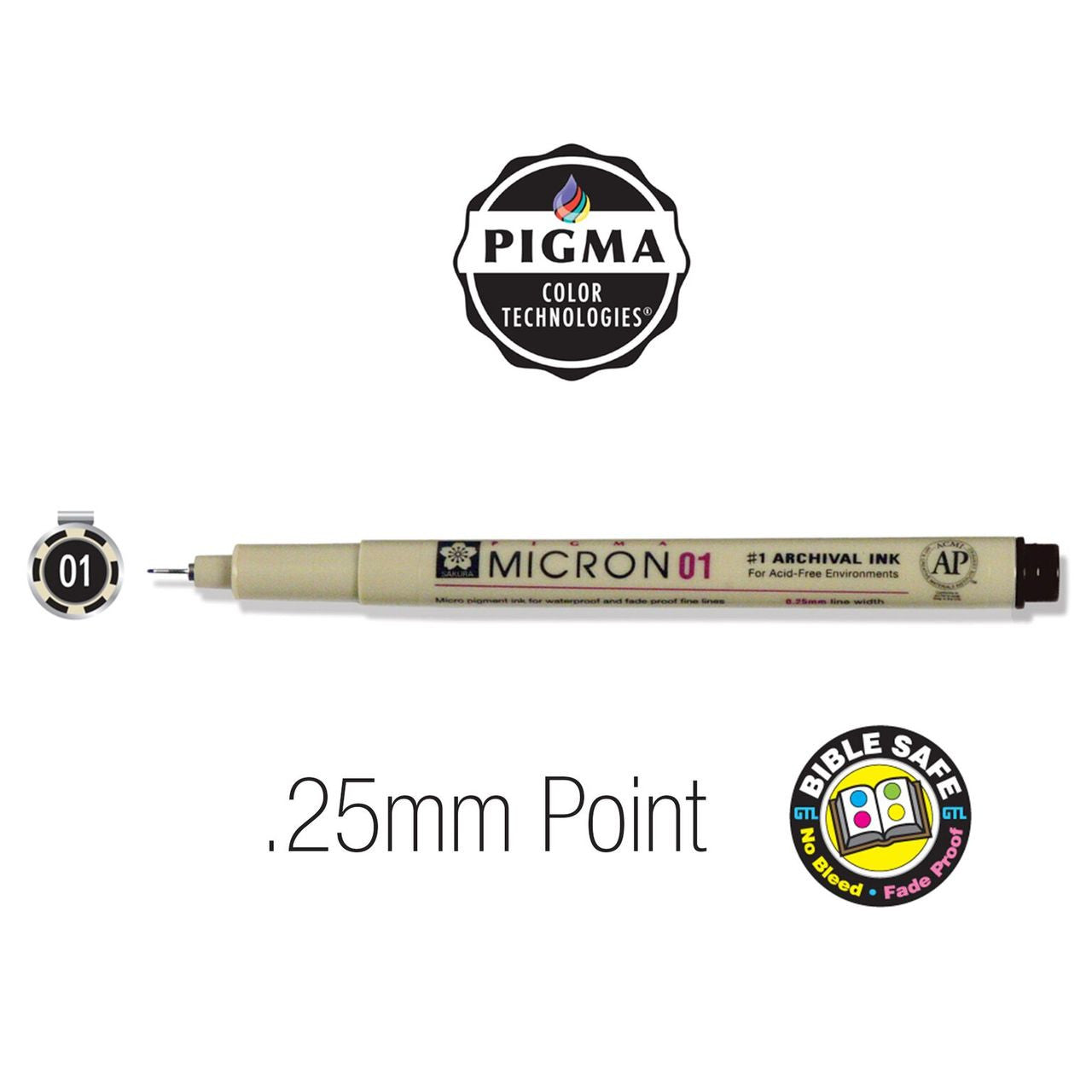 Sakura Pigma Micron Pen Size 01 (more colors available) Bible