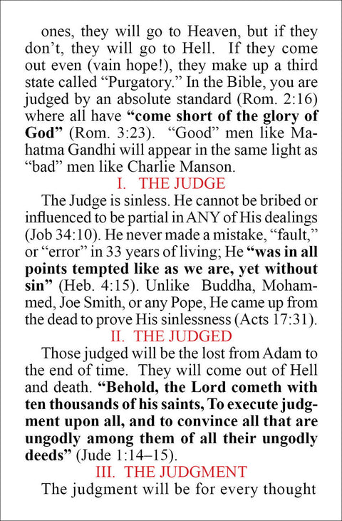 The White Throne Judgment - Tract