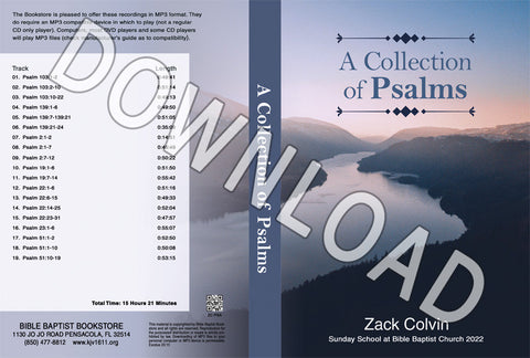 Zack Colvin: A Collection of Psalms - Downloadable MP3