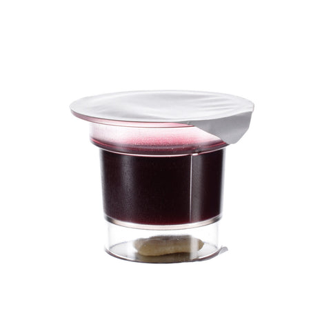 Prefilled Communion Cup With Concord Grape Juice And Bread