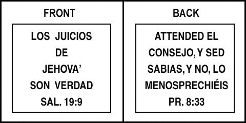 Spanish Scripture Sign - Sal. 19:9 and Pr. 8:33