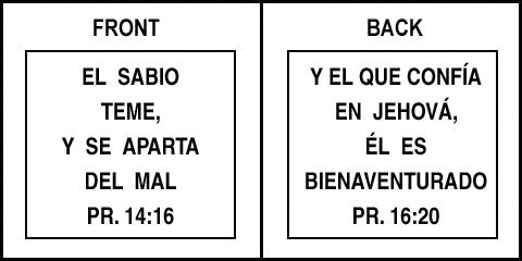 Spanish Scripture Sign - Pr. 14:16 and Pr. 16:20