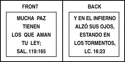 Spanish Scripture Sign - Sal. 119:165 and Lc. 16:23
