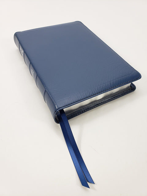 Church Bible Publishers: Midsize Wide Margin Cameo Blue - Corporate Series