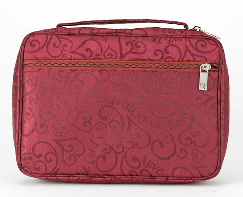 Xx Large Burgundy - Names Of Jesus - Bible Cover (9.5" X 11.5" X 2.5")