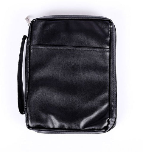 Imitation Leather - Bible Cover Black (8" x 11" x 2")