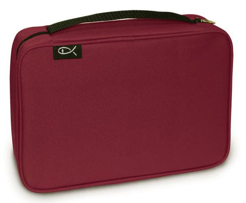 Canvas - Bible Cover Burgundy (7.25" x 10.2" x 2.25")