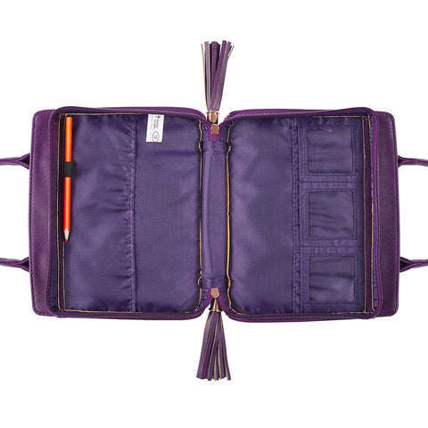 Blessed in Purple Bible Cover (6.75" x 9.5" x 1.5")