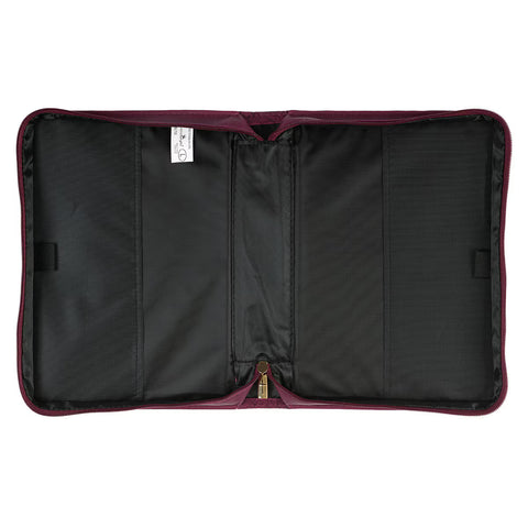 Walk by Faith Ruby Red Faux Leather Fashion Bible Cover - 2 Cor. 5:7 (7" x 9.75" x 1.75")