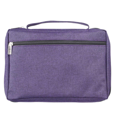 Purple Poly-Canvas Value Bible Cover (6.5" x 9.5" x 1.5")