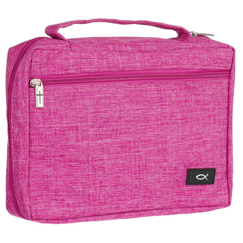 Raspberry Pink Poly-canvas Value Bible Cover (6.25" x 9" x 1.5")