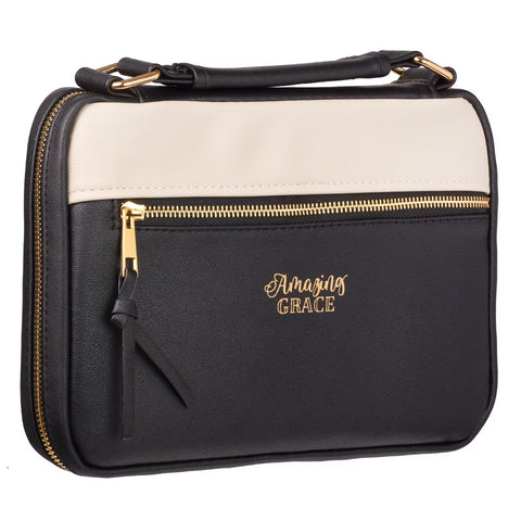 Amazing Grace Two-Tone LuxLeather Bible Cover (6.5" x 9.5" x 1.5")
