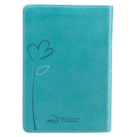 Christian Art Publishers:  Aqua Faux Leather Compact Bible