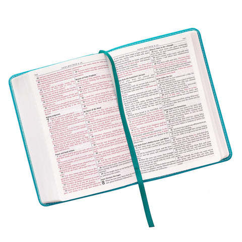 Christian Art Publishers:  Aqua Faux Leather Compact Bible