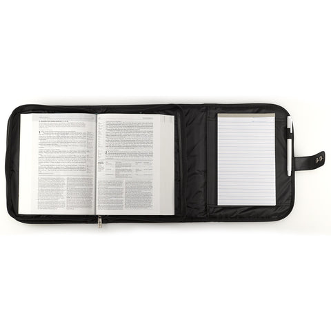 Large Three-Fold Bible/Book Case Polyester Bible Cover (6.75" x 9.5" x 1.5")