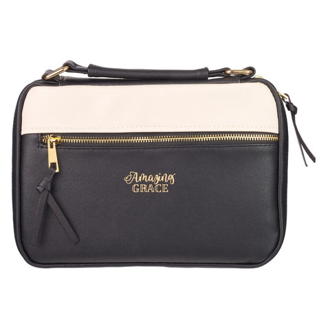 Amazing Grace Two-Tone LuxLeather Bible Cover (6.75" x 9.5" x 1.75")